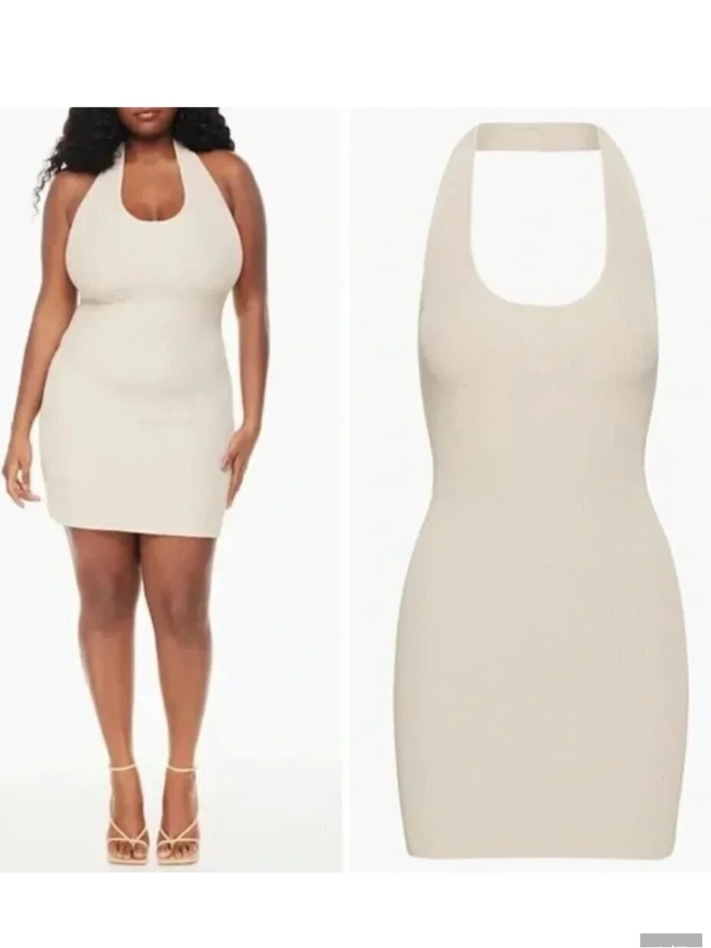 NWOT Aritzia Babaton Sculpt Knit Halter Mini Dress Sz S